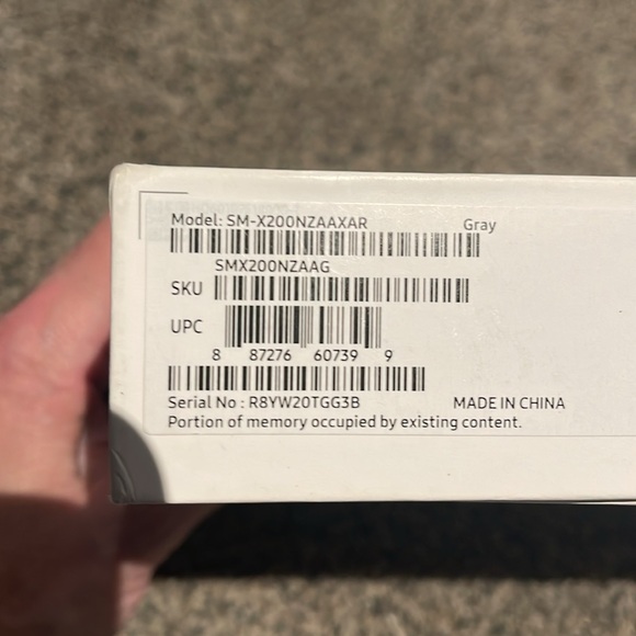 New in box Galaxy Tab A8.  The box has been opened but the tablet never used - Picture 2 of 4